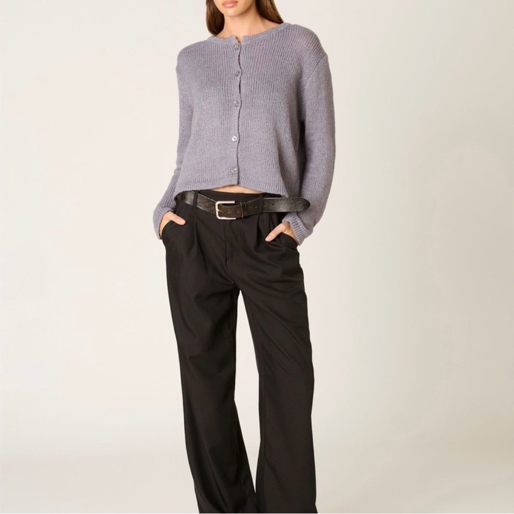 NWT! NIA Relaxed Fit Wool Blend Ariana Grey Cardigan Women's Size L/XL